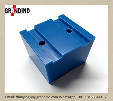 Thành phần kết cấu nhựa nylon màu xanh được gia công CNC